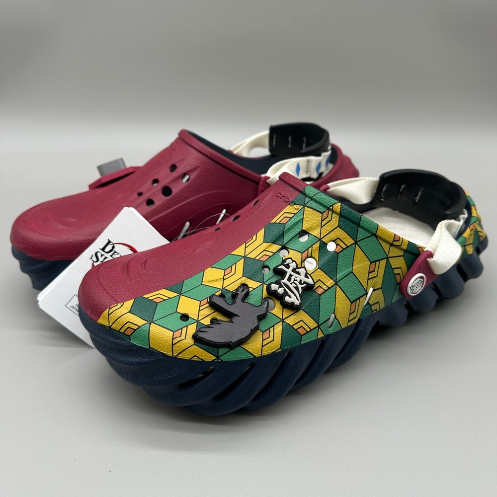 Crocs Demon Slayer Giyu Tomioka Echo Clog Mens 11 Burgundy Anime Jibits NEW